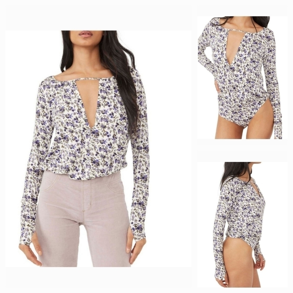 Free People Kaya Print Bodysuit